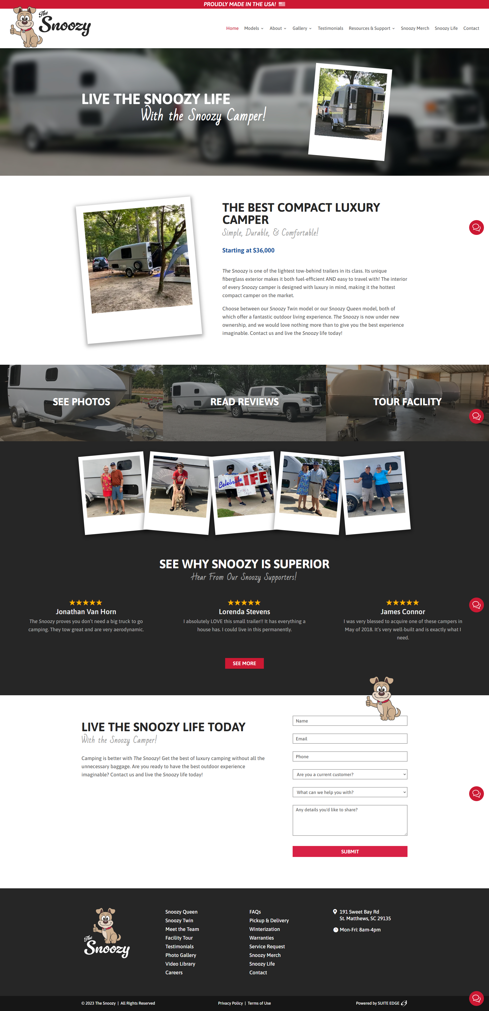 snoozy web page