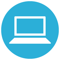 typing in laptop